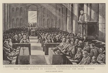 El Servicio Masónico en la Catedral de Rochester, el Sermón del Decano